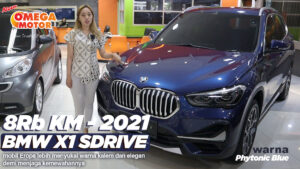 Omega Mobil JUAL REVIEW BMW X1 SDRIVE 18 AT (KM 8.630) TAHUN 2021 