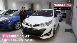 Omega Mobil CITYCAR HATCHBACK TOYOTA YARIS 1.5S AT KM 30RB THN 2019 