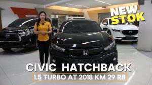Omega Mobil JUAL REVIEW MOBIL HONDA CIVIC Hatchback 1.5 TURBO AT 2018 KM 29RIBUAN READY 