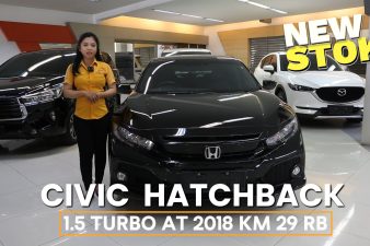 Omega Mobil JUAL REVIEW MOBIL HONDA CIVIC Hatchback 1.5 TURBO AT 2018 KM 29RIBUAN READY 