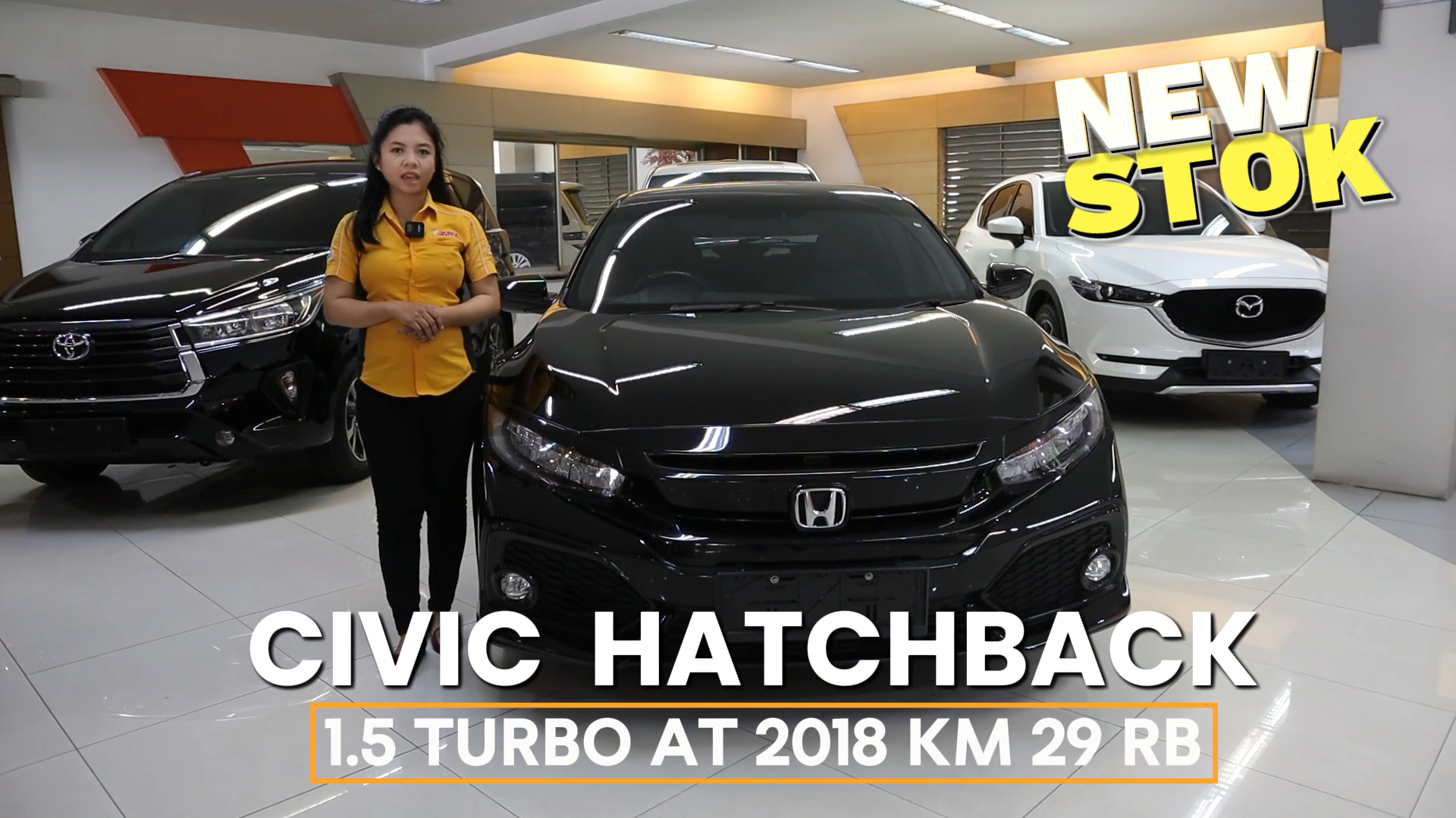 Omega Mobil JUAL REVIEW MOBIL HONDA CIVIC Hatchback 1.5 TURBO AT 2018 KM 29RIBUAN READY 