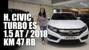 Omega Mobil HONDA CIVIC TURBO 2018 TYPE ES 1.5 AT KILOMETER 48 RB 